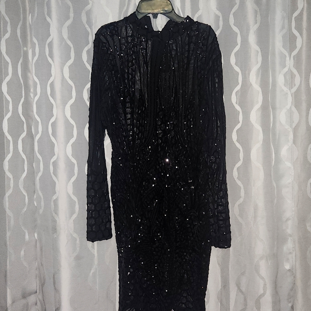 Sequin Black Dress